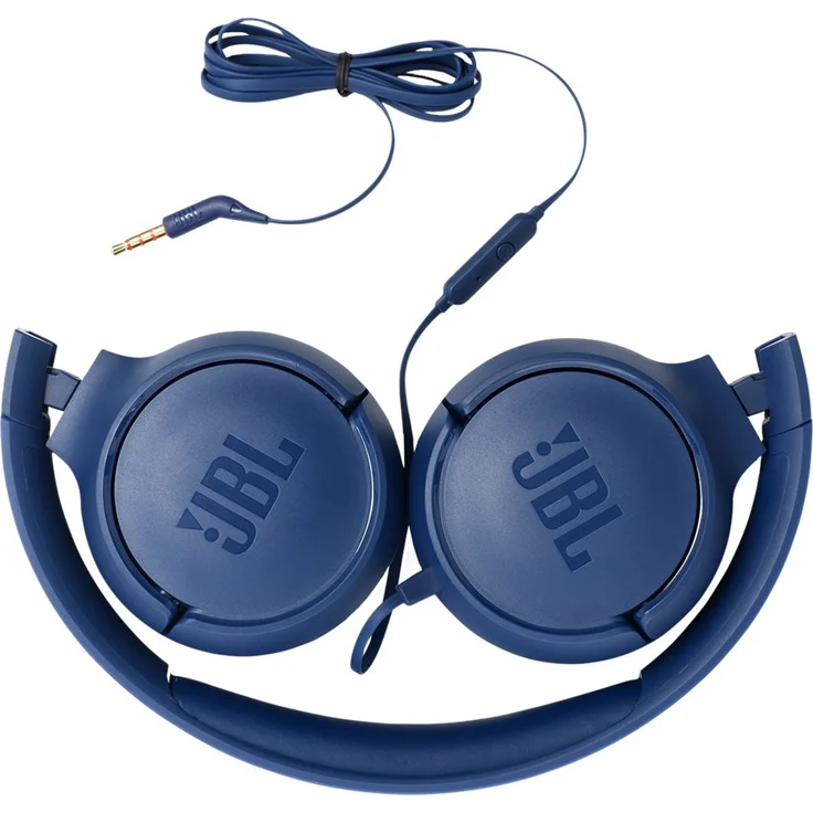 JBL Tune500 On-Ear Kopfhörer mit Kabel - Ohrhörer mit 1-Tasten-Fernbedienung, integriertem Mikrofon und Alexa-Integration - Telefonieren und Musik hören unterwegs Blau – Bild 2
