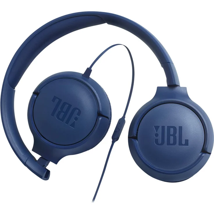 JBL Tune500 On-Ear Kopfhörer mit Kabel - Ohrhörer mit 1-Tasten-Fernbedienung, integriertem Mikrofon und Alexa-Integration - Telefonieren und Musik hören unterwegs Blau – Bild 3