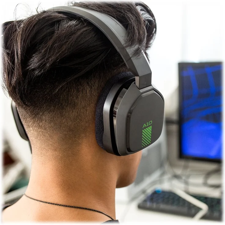 ASTRO A10 Gaming-Headset, ASTRO Audio, 3,5 mm Klinke, Flip-Stummschaltung, Bequeme Stoff-Ohrpolster, Leichtgewicht, Strapazierfähig, PC-Mac-Xbox One-PS4 - schwarz-grün – Bild 2