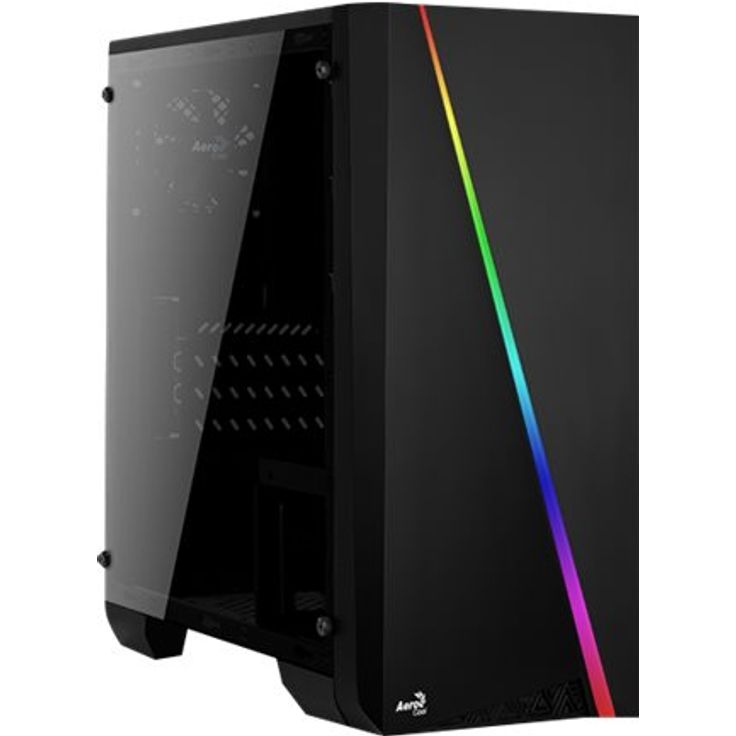 Aerocool CYLONMINI, MicroATX PC Box, RGB 13, Fenster, 8 cm Lüfter, Schwarz – Bild 7