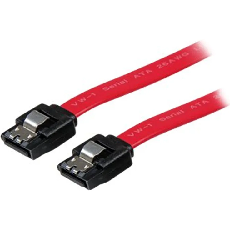 StarTech.com einrastendes SATA-Kabel - Bu/Bu - SATA-Kabel - Serial ATA 150/300/600 - 7-poliges SATA - 7-poliges SATA - 20cm - verriegelt - Rot (LSATA8)