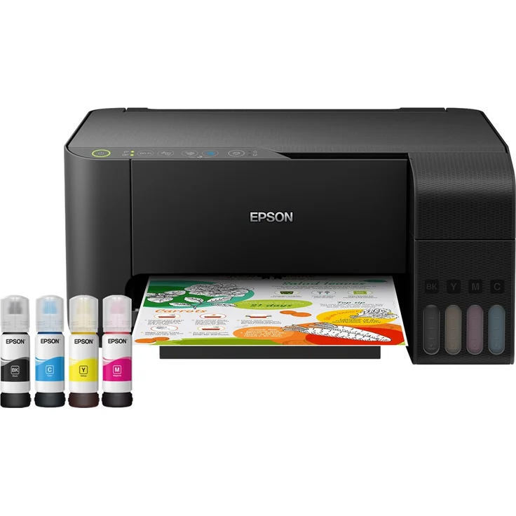 Epson EcoTank ET-2710 (3-in-1) Multifunktionsdrucker - (Tintenstrahl) Farbe, Druckgeschwindigkeit: 10 s/w, 5 Farbe, Auflösung: 5760 x 1440, WLAN, Mobile Print, Wi-Fi Direct (C11CG86403) – Bild 11