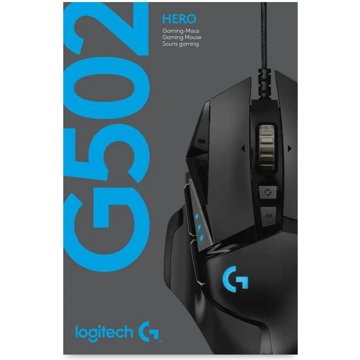 Logitech G502 HERO High-Performance Gaming Maus, HERO 16000 DPI Optischer Sensor, RGB-Beleuchtung, Gewichtstuning, 11 Programmierbare Tasten, Benutzerdefinierte Spielprofile, PC-Mac - EU-Verpackung – Bild 16
