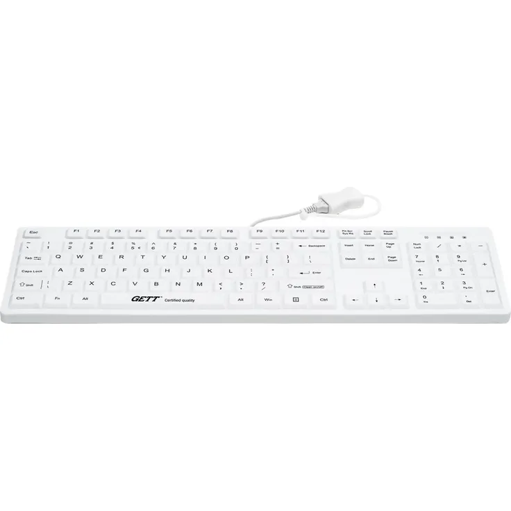 CleanType Easy Protect TKG-105-GCQ-IP68-KGEH-WHITE-USB - Tastatur - USB - Deutsch QWERTZ - weiß (KG25219)