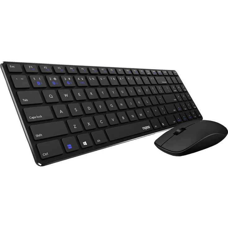 Rapoo 9300M Tastatur RF Wireless + Bluetooth QWERTZ Deutsch Schwarz (18135) – Bild 4