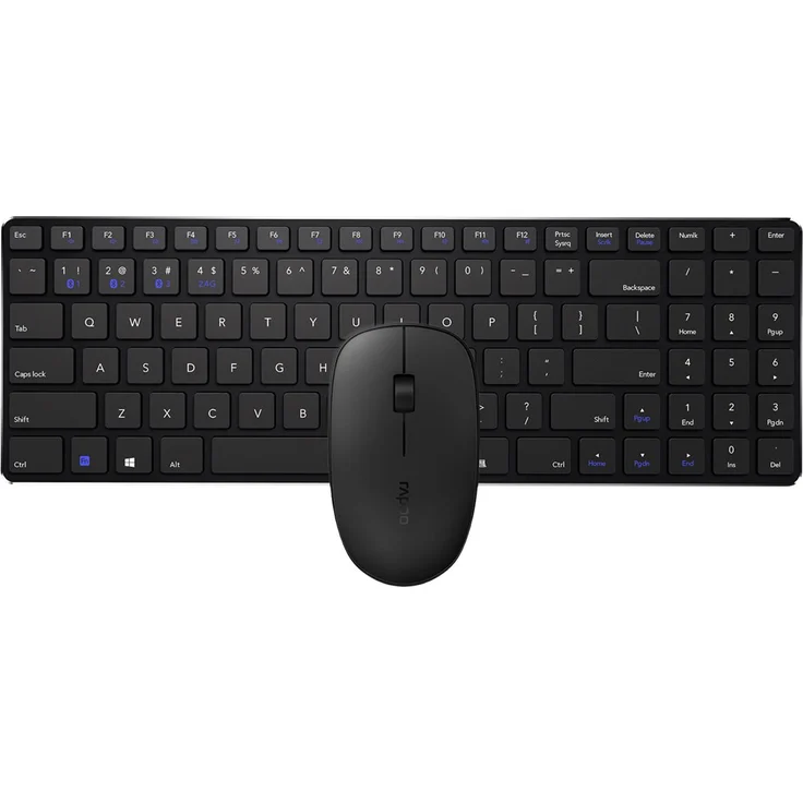 Rapoo 9300M Tastatur RF Wireless + Bluetooth QWERTZ Deutsch Schwarz (18135) – Bild 2