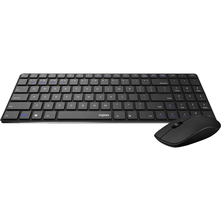 Rapoo 9300M Tastatur RF Wireless + Bluetooth QWERTZ Deutsch Schwarz (18135) – Bild 3