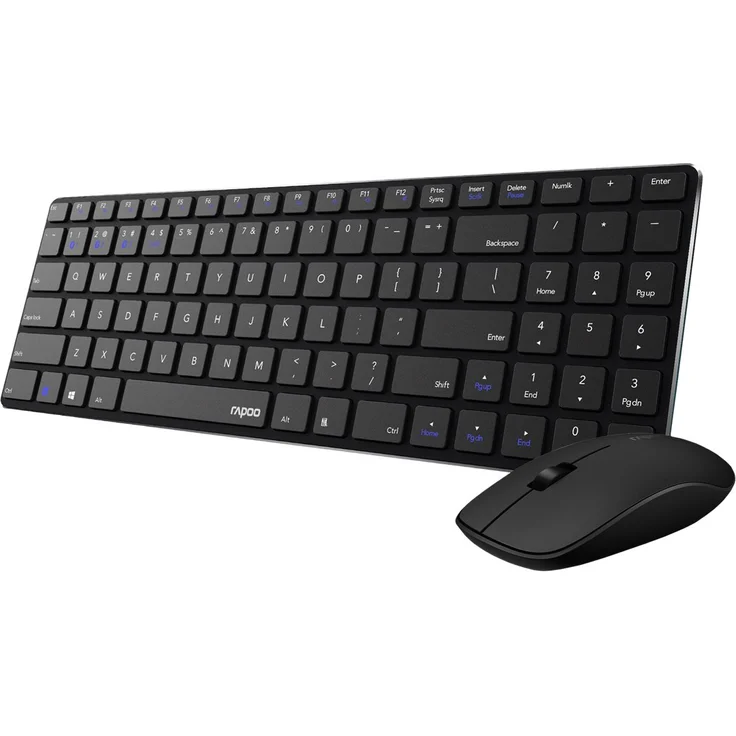 Rapoo 9300M Tastatur RF Wireless + Bluetooth QWERTZ Deutsch Schwarz (18135) – Bild 5