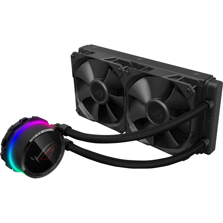 ASUS ROG Ryuo 240 All-in-One CPU-Wasserkühlung (1,77 Zoll OLED Display, Aura Sync RGB, ROG-240 mm-Lüfter) – Bild 3