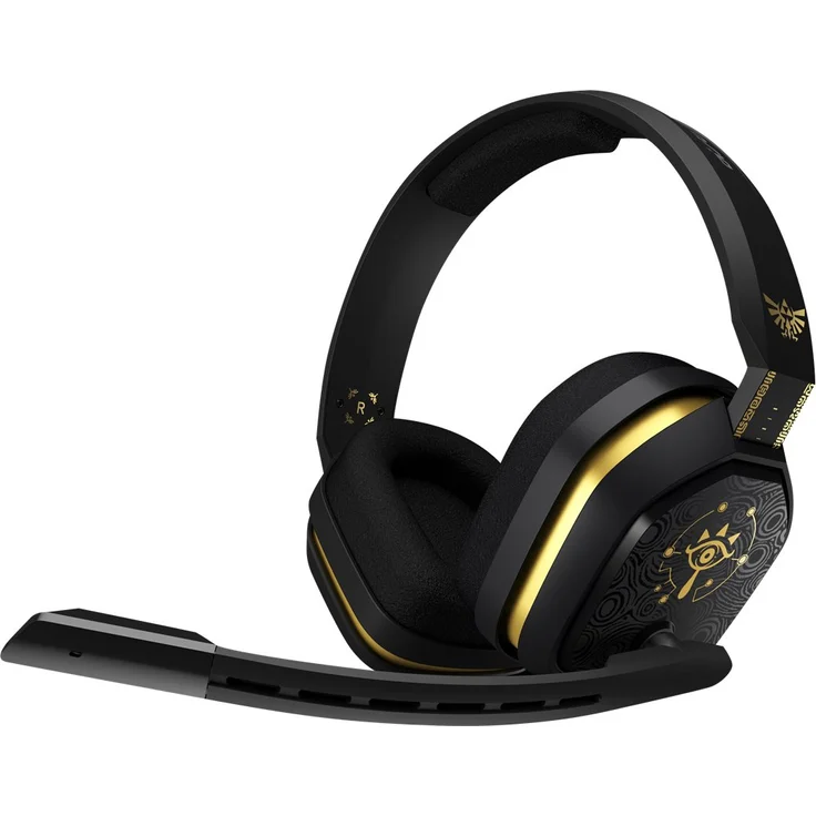 ASTRO A10 Gaming-Headset, Legend of Zelda: Breath of The Wild Edition, ASTRO Audio, 3,5 mm Klinke, Flip-Stummschaltung, Bequeme Stoff-Ohrpolster, Strapazierfähig, PC-Mac-Xbox One-PS4 schwarz-gold Zelda – Bild 3