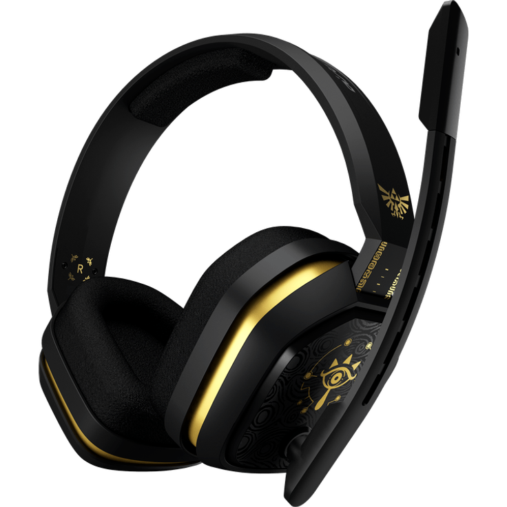 ASTRO A10 Gaming-Headset, Legend of Zelda: Breath of The Wild Edition, ASTRO Audio, 3,5 mm Klinke, Flip-Stummschaltung, Bequeme Stoff-Ohrpolster, Strapazierfähig, PC-Mac-Xbox One-PS4 schwarz-gold Zelda – Bild 6