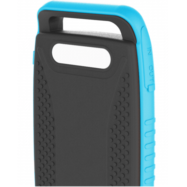 Xlayer Powerbank Plus Solar, Externer Akku für Smartphone und Tablet, mit integrierter Taschenlampe, optimal geeignet für Outdoor, Schwarz-Blau (15.000 mAh) – Bild 2