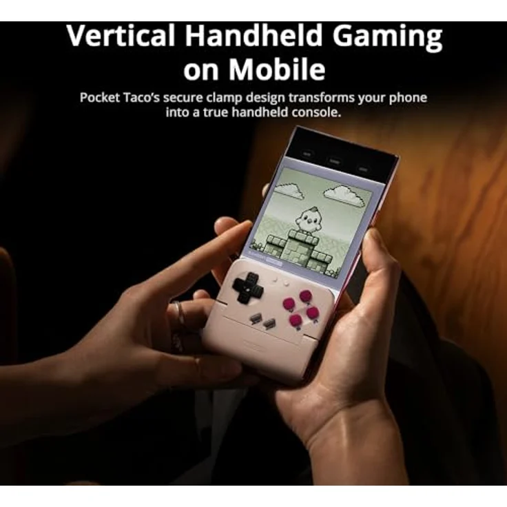 GameSir Pocket Taco, Vertikaler Mobiler Gaming-Controller für Android & Smartphone, Tragbar, 600mAh Akku, App-Anpassung - Weiß – Bild 3