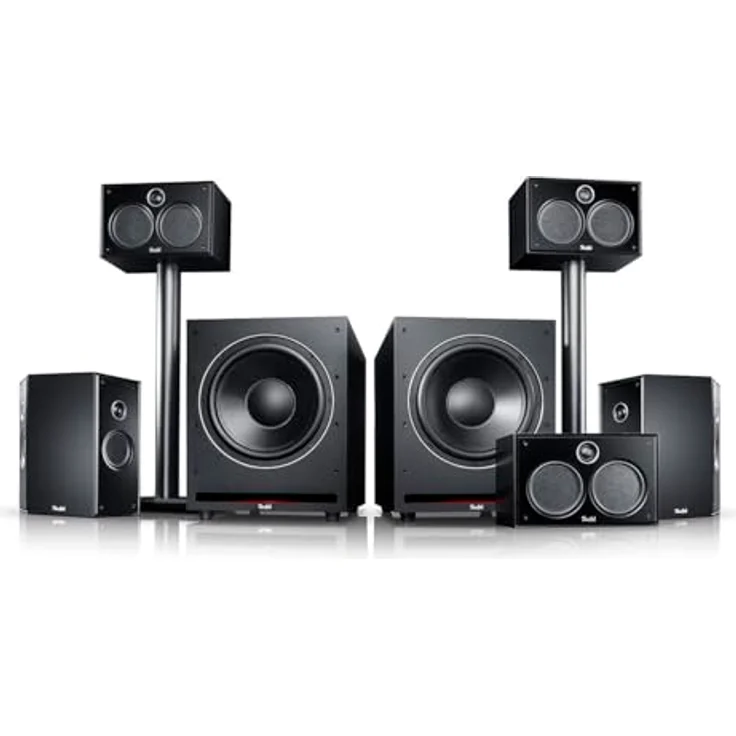 Teufel System 6 THX 5.2 Heimkino Set, Kino-Atmosphäre, THX-Niveau, 2 Mächtiger Subwoofer - schwarz – Bild 2