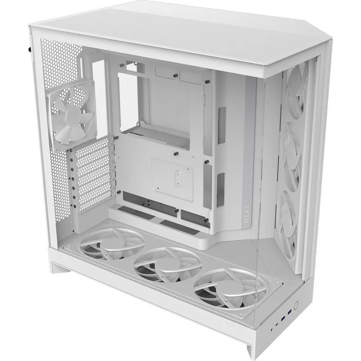 NZXT H9 Flow RGB+, Mid-Tower PC-Gehäuse mit 2x Tempered Glass und Hochleistungskühlung