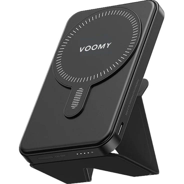 Voomy Charge P6 Kompakte Magnetic 6000 mAh Powerbank, Kabelloses Laden (Magsafe) und Schnellladefunktion USB-C 20W – Bild 1