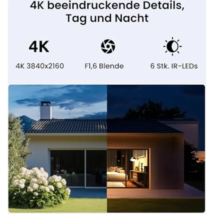 Reolink Lumus Pro 4K Wi-Fi 6 Überwachungskamera Aussen, Dual-Band Wi-Fi, Farb-Nachtsicht, 24/7-Aufzeichnung, intelligente Erkennung, wetterfest, Plug-In – Bild 3