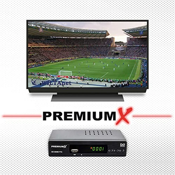 Premium X Satelliten-Receiver HD 520SE FTA Digital SAT TV Receiver DVB-S2 FullHD HDMI SCART 2X USB Multimedia-Player, Astra Hotbird vorprogrammiert – Bild 3