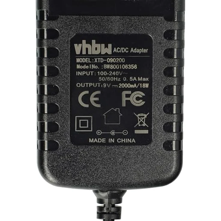vhbw Netzteil kompatibel mit Dymo LabelManager LM-160, 9 V / 2 A, Euro-Stecker, schwarz – Bild 5