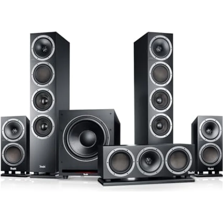 Teufel Theater 500 Surround 5.1 Heimkino-Set - Mächtiger Subwoofer, präzise Ortung bei Games - schwarz