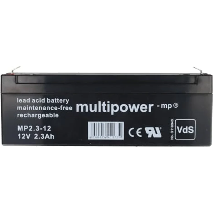 Multipower MP2.3-12 Blei Akku, 4,8mm Faston Stecker, früher Multipower MP2,2-12 – Bild 3
