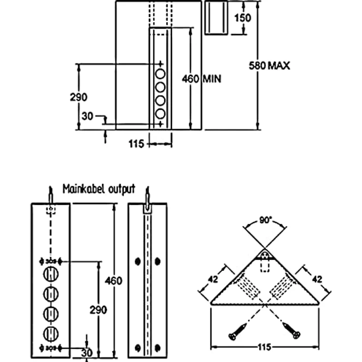 ST 3007 Energie-Ecksaeule schwarz – Bild 2