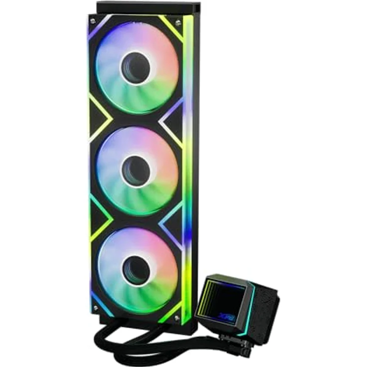 XPG LEVANTE II 360, CPU Wasserkühler mit RGB-Beleuchtung, 3 x 120mm Lüftern, Schwarz – Bild 3