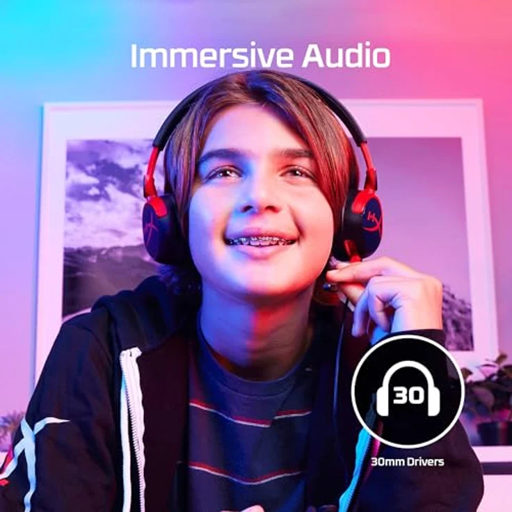 HyperX Cloud Mini Gaming-Kopfhörer für Kinder, Lautstärke 85 dB, Lavendel – Bild 3