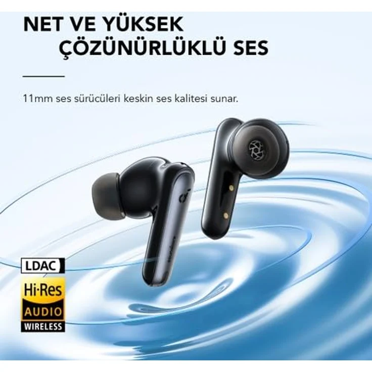 Anker Soundcore Liberty 4 NC True-Wireless Earbuds Light Blue ANC 2.0 11mm Audiotreiber Hi-Res Sound LDAC EQ mit HearID IPX4 6 Mikro – Bild 2