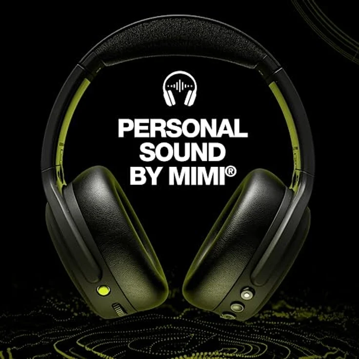 Skullcandy Crusher ANC 2 Noise-Cancelling-Kopfhörer mit Bluetooth / 50 Std. Akku/besonders satte Bässe/für Android und iPhone/mit Mikrofon/kabelloser Noise-Cancelling-Kopfhörer – Schwarz – Bild 3