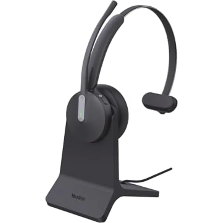 Yealink BH 70 Mono Teams, Bluetooth Headset mit Ladeständer, Schwarz, Microsoft Teams Zertifiziert, Akku bis zu 35 Stunden, Busylight