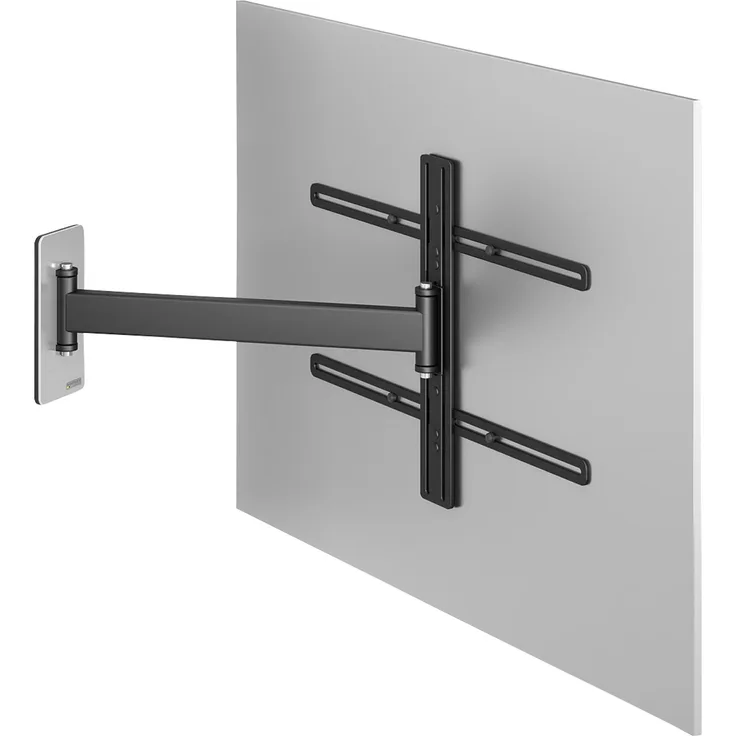 Wissmann Design TV-Wandhalter art 128-NA, schwenkbar bis 180°, Edelstahl fein gebürstet, für TVs bis 55“ und 35 kg