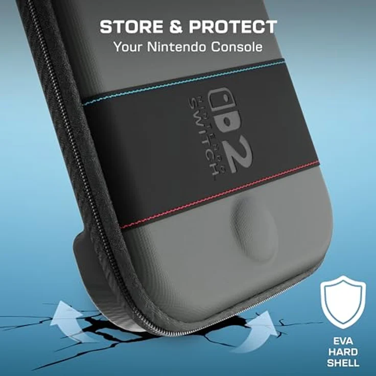 Turtle Beach TBA-8203-85, Reisekoffer für Nintendo Switch 2, schwarz-anthrazit, stoßfest und kratzresistent – Bild 3