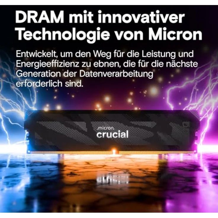 Crucial Pro DDR5-6400 Kit, 32GB (2x16GB) UDIMM, CL32 B Overclocking, 6400 MHz, Schwarz – Bild 6