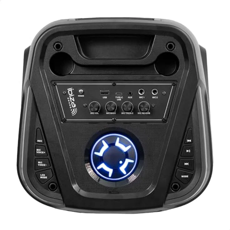 Ibiza COLUMBA-Karaoke Anlage, Lautsprecher Box mit zwei Mikrofonen, LED Beleuchtung und Bluetooth, 1000 W – Bild 5