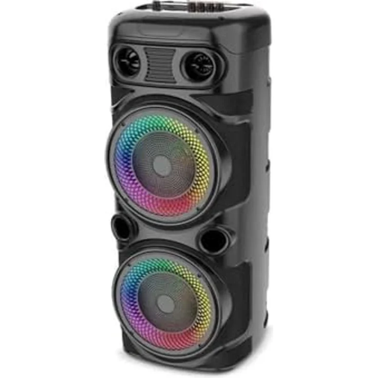 Inovalley KA123-XXL Tragbarer Bluetooth Lautsprecher, 900 W, Akku-Betrieb, wasserfest, Schwarz – Bild 2