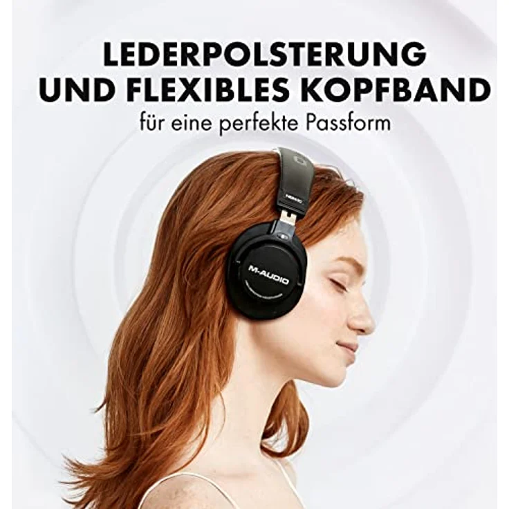 M-Audio HDH40 – Over-Ear Studiokopfhörer mit geschlossenem Design, flexiblem Bügel und 2.7m Kabel für Studiomonitoring, Podcasting und Recording – Bild 3