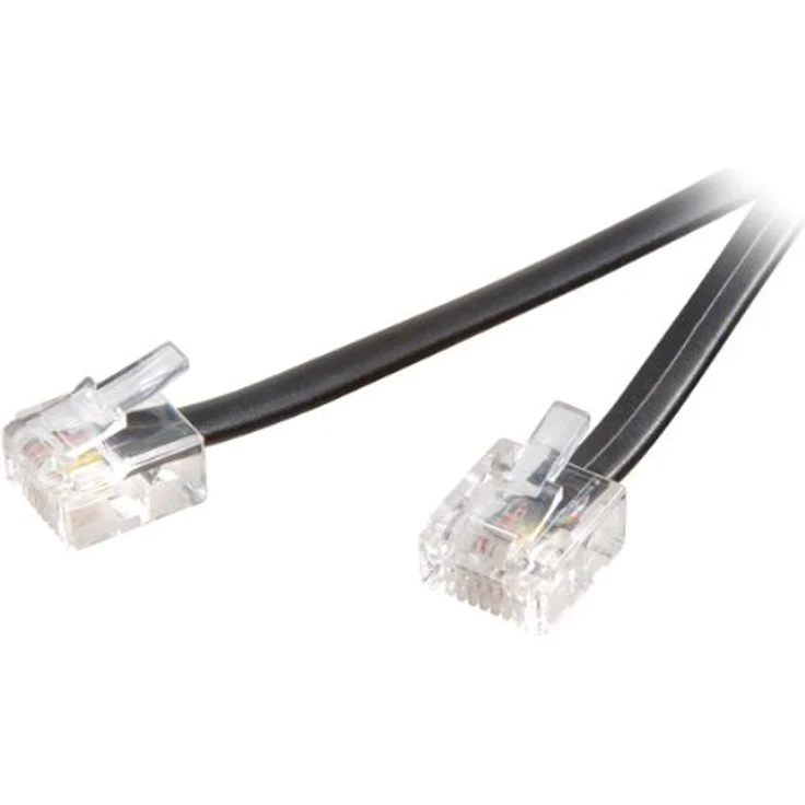 Vivanco ISDN-Anschlusskabel (8-polig RJ45 Stecker auf 8-polig RJ45 Stecker, 6m) schwarz
