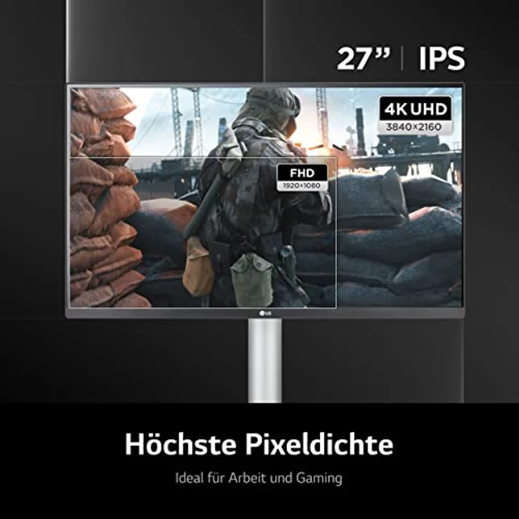 LG Electronics 27UP650P-W 4K UHD 27'' (68cm), VESA DisplayHDR™ 400, AMD FreeSync™, IPS with DCI-P3 95%, HDR10, 5ms GtG - Weiß – Bild 3