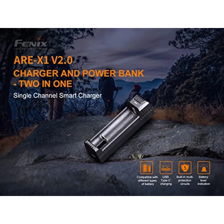 Fenix Are-X1 v2.0 Lithium-Ionen-Ladegerät für 18650, 21700 und 26650 Akkus – Bild 3