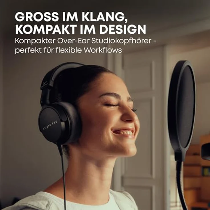 beyerdynamic DT 270 PRO, kompakter Over-Ear Studiokopfhörer für Recording und Monitoring, hohe Klangqualität, abnehmbares Kabel – Bild 3