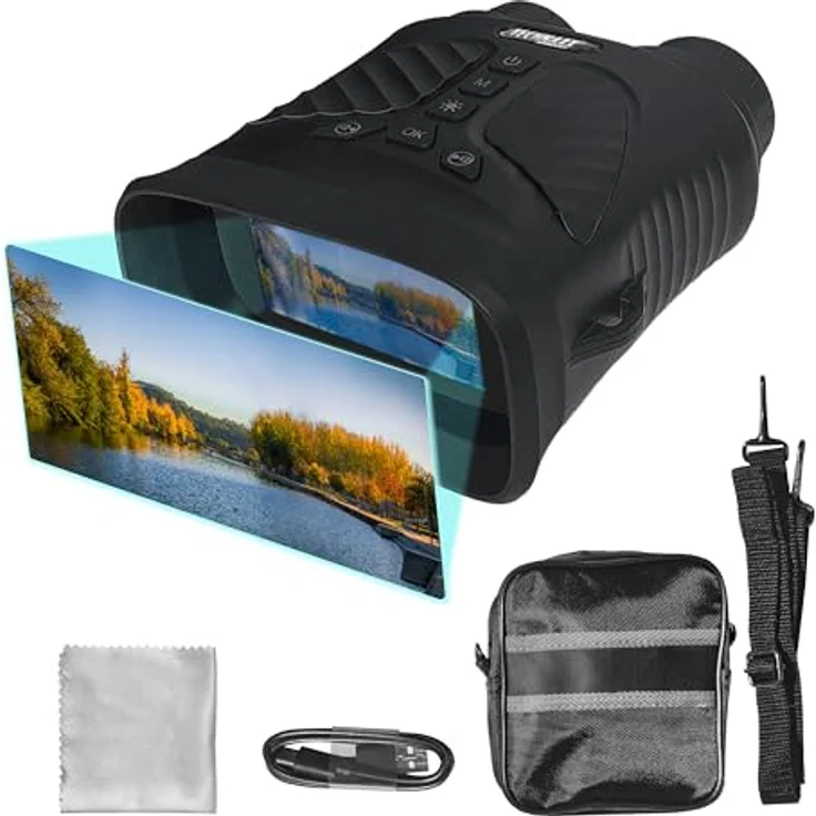 Technaxx Nachtsichtgerät TX-257 – Full-HD-Videoauflösung 1080p, 40MP Fotoauflösung, 4X Optische Vergrößerung, 8X Digitalzoom und IR LED - Nachtsichtfernglas für Jagd, Wandern - Preisvergleich – Bild 1