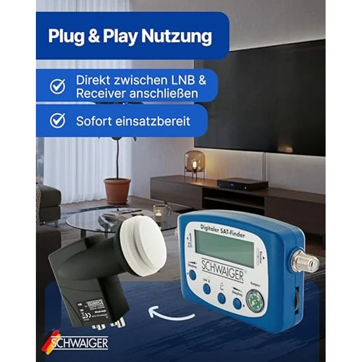 Schwaiger 5170 sat-finder digital-satellitenerkennung-satelliten-finder mit integriertem – Bild 5