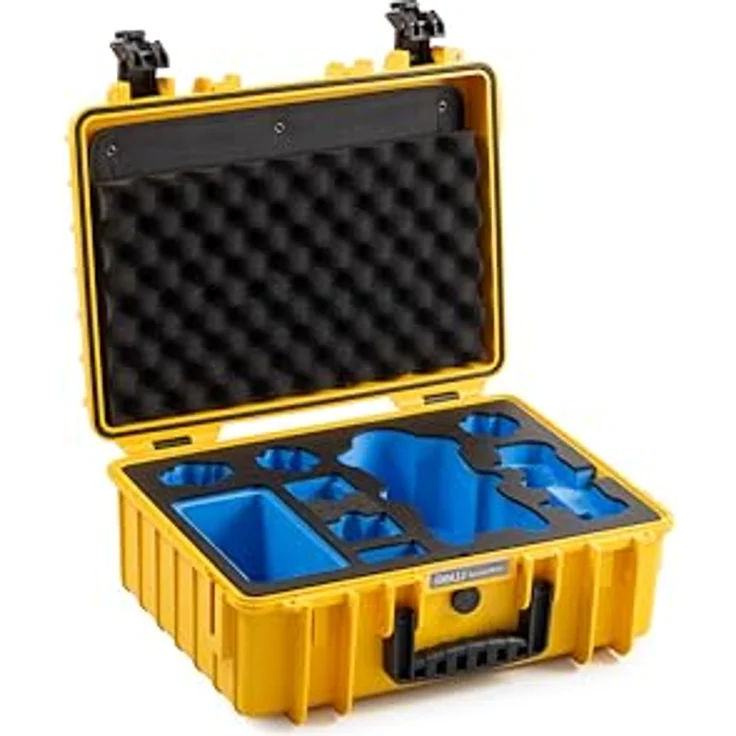 B & W International Transportkoffer für DJI Mavic 4 Pro Fly More Combo, stabil, wasserdicht IP67, temperaturbeständig -30° C bis +80° C, schwarz/blau – Bild 1