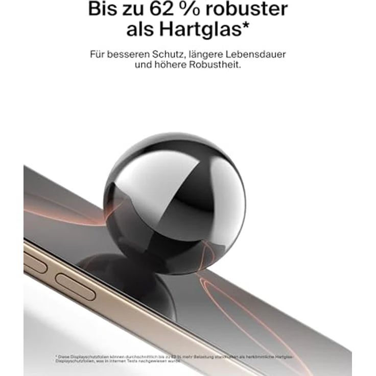 Belkin ScreenForce InvisiGlass iPhone 16 Pro Displayschutz, kratzfester Stoßschutz, recyceltes Glas, antimikrobiell, 9H Härtegrad, Positionierungsschale, für iPhone 16 Pro – Bild 5