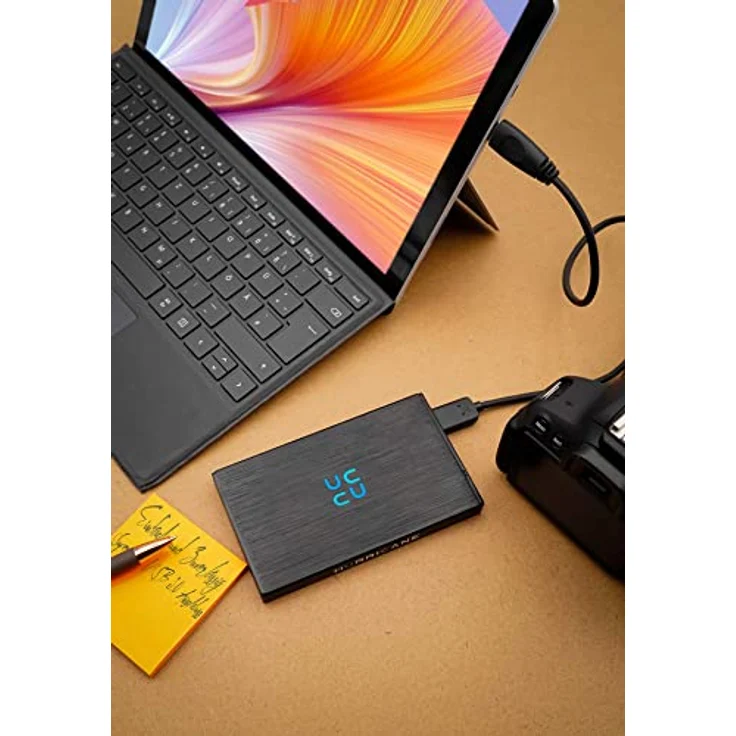 HURRICANE GD25612 Externe Festplatte 500GB 2,5" USB 3.0 tragbare HDD in Silber, für Fotos TV PC Laptop Ps4 Ps5 Xbox, kompatibel mit Windows Mac Linux – Bild 2