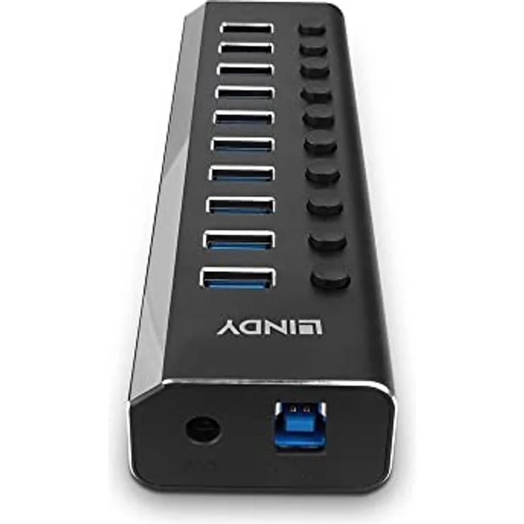 Lindy 10 Port USB 3.0 Hub mit EIN-/Aus-Schaltern – Bild 2