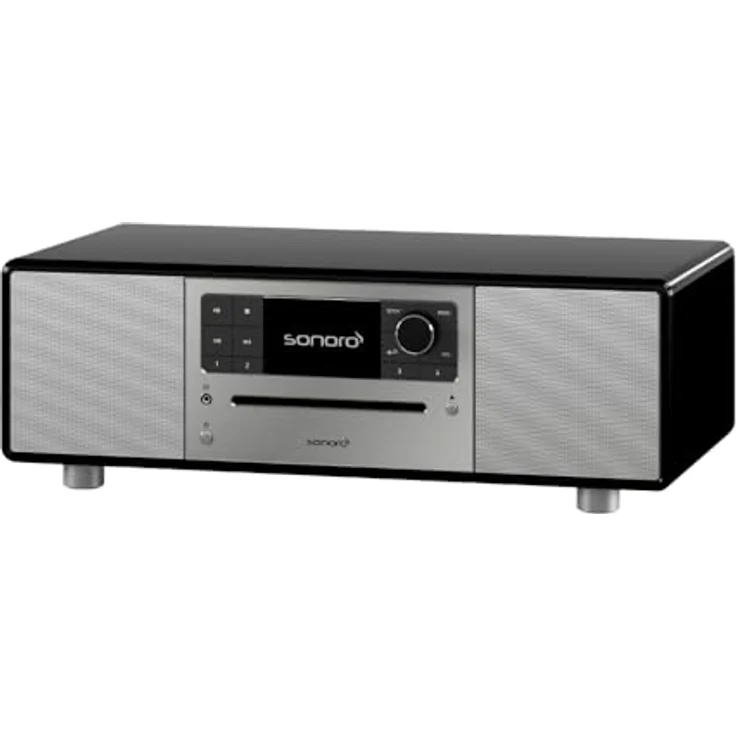 sonoro Prestige Kompaktanlage mit CD-Player, 2-Wege-Soundsystem, DAB+, FM, Spotify, Deezer, Schwarz (hochglänzend) - Silber, 2026 – Bild 2