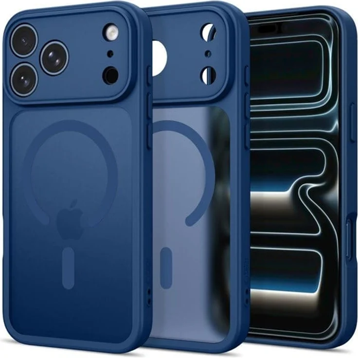 Tech-Protect BasicMag MagSafe Case für iPhone 17 Pro Max / 18 Pro Max – Matte Dunkelblau, schlankes Design, zweilagiger Schutz, integrierter Magnetring, erhöhten Rändern für Display- und Kameraschutz