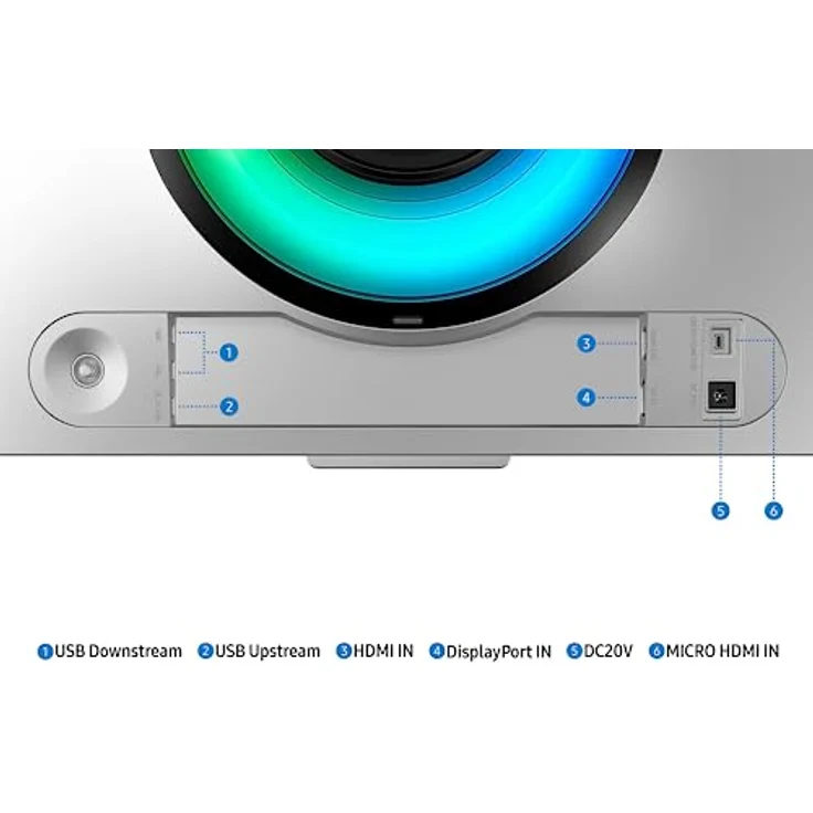 Samsung Odyssey OLED G9 G95SC Curved Gaming Monitor, 49 Zoll, QD-OLED-Panel, 5.120 x 1.440 Pixel, HDR True Black 400, Bildwiederholrate 240 Hz, Reaktionszeit 0,03 ms, mit Lautsprechern, Fernbedienung – Bild 4